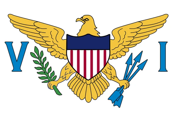 アメリカの国旗 バージン諸島 — ストックベクタ