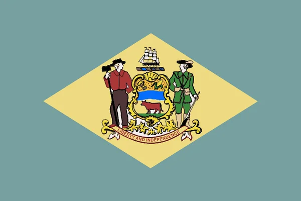 Bandiera del Delaware — Vettoriale Stock