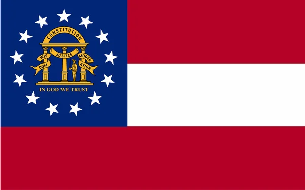 Bandeira do Estado da Geórgia — Vetor de Stock