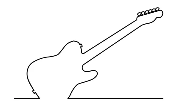 Silhouette Une Guitare Country Western Rock Roll Typique — Image vectorielle