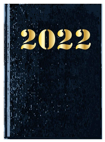 2022 Ημερομηνία Μπλε Εξώφυλλο Βιβλίου — Διανυσματικό Αρχείο