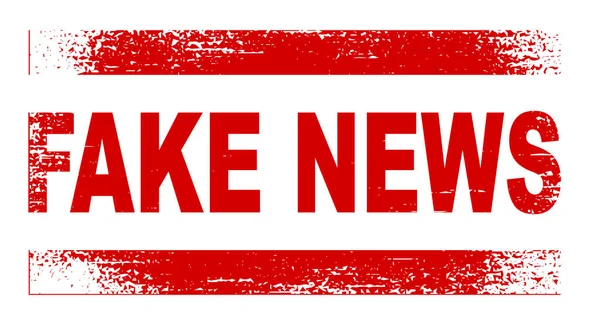 Ein Fake News Stempel Mit Grunge Vor Weißem Hintergrund — Stockvektor
