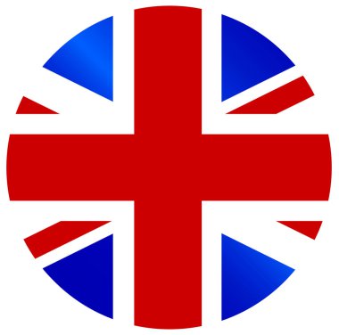 Büyük Britanya Birleşik Devletleri bayrağı beyaz bir arkaplan üzerine dikti