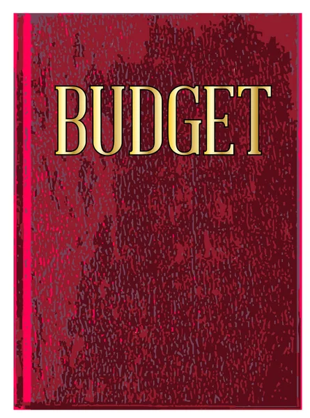 Front Cover Budget Book Red Mottle White Background — Stock Vector