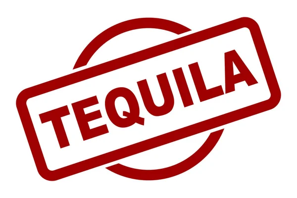Tampon Caoutchouc Pour Boisson Alcoolisée Tequila Sur Fond Blanc — Image vectorielle