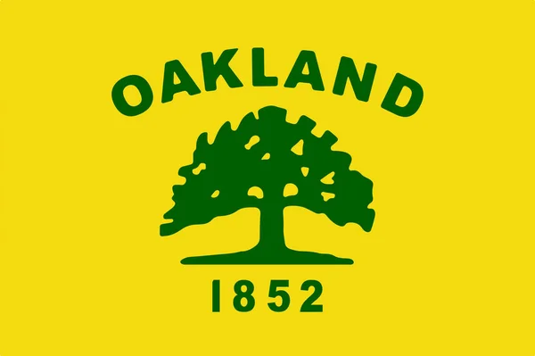 Tradycyjna Flaga Oakland City Flag California — Wektor stockowy