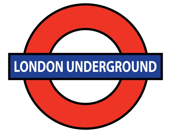 ロンドンの様子 Underground Sign — ストックベクタ