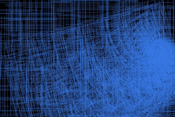 Een Blauwe Lijnen Zwarte Grunge Effect Achtergrond Met Krassen Krassen — Stockvector