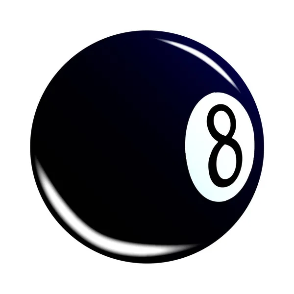 Eight Ball Pool Set White Background — Stock Vector