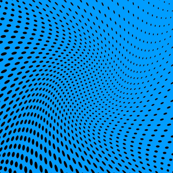 蓝色和黑点半色调背景 — 图库矢量图片