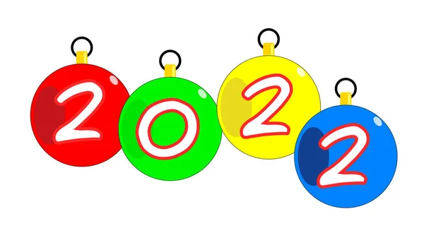 Kolekce Vánočních Ozdoby Nový Rok Vánoce 2022 — Stockový vektor