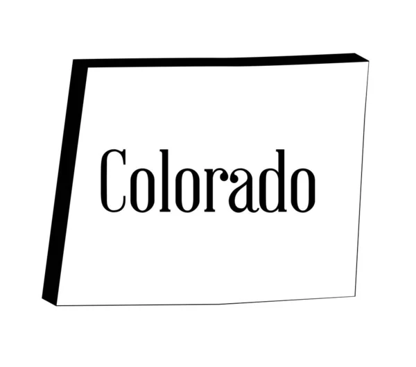 Mapa Del Estado Colorado Sobre Fondo Blanco — Archivo Imágenes Vectoriales