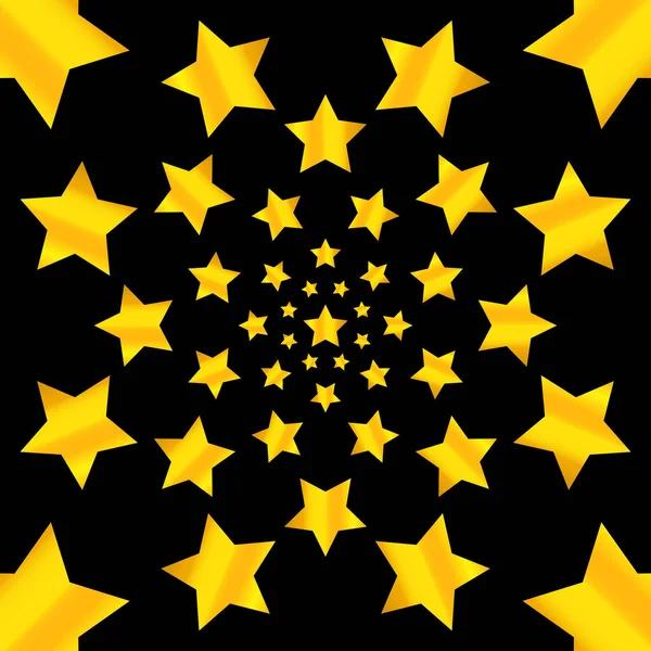 Une Étoile Dorée Toile Fond Pailletée Sur Fond Noir — Image vectorielle