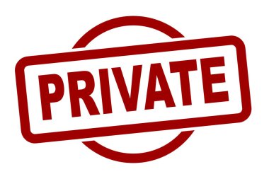 Beyaz bir arkaplan üzerine özel kırmızı mürekkep damgası