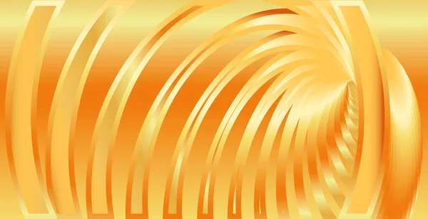 Uma Espiral Viragem Abstrata Círculos Ouro — Vetor de Stock