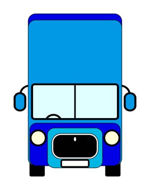 Beyaz arka planda büyük mavi bir lojistik kamyonu var.