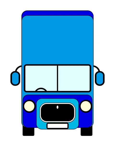 Grand Camion Déménagement Logistique Bleu Sur Fond Blanc — Image vectorielle