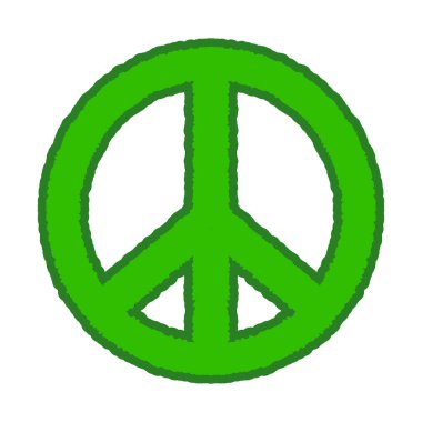 Bomba sembolünü beyaz arkaplanda iki tonda yeşil ile yasakla