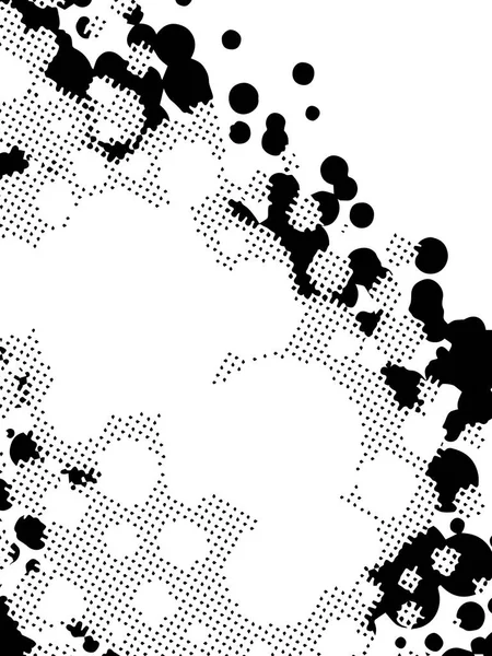 Black White Halftone Abstract Backgrouns White Copy Space — 图库矢量图片