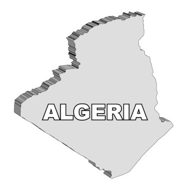 Anahat Arap Birliği ülke Cezayir Haritası