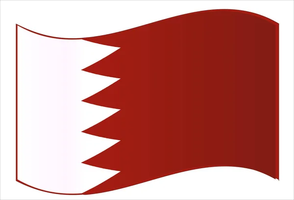 Vlajka Země Arabské Ligy Bahrajn Třepotáním — Stockový vektor