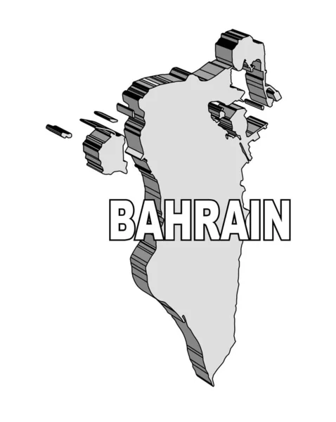 Zarys Mapy Kraju Ligi Arabskiej Bahrajnu — Wektor stockowy