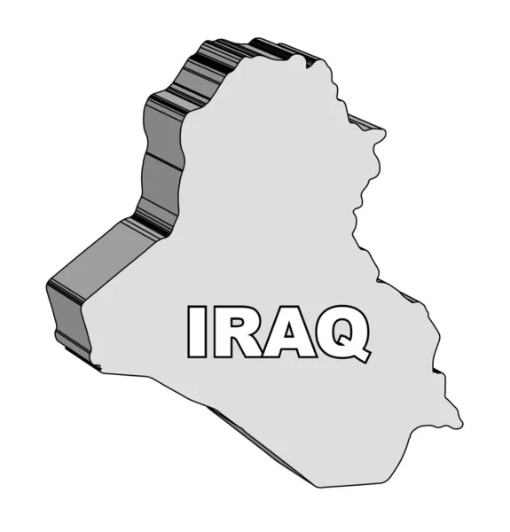Zarys Mapy Kraju Ligi Arabskiej Iraku — Wektor stockowy