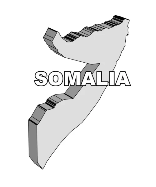 Συνοπτικός Χάρτης Της Χώρας Του Αραβικού Συνδέσμου Της Σομαλίας — Διανυσματικό Αρχείο