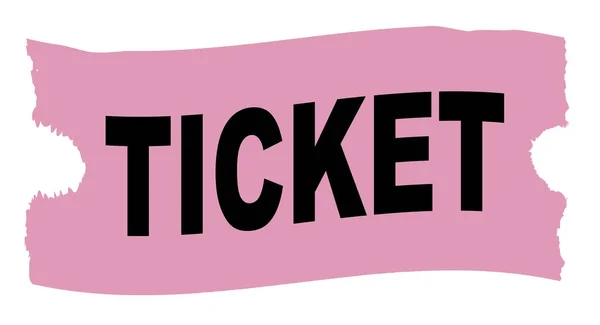 Tiket Gaya Bioskop Pink Atas Latar Belakang Putih - Stok Vektor