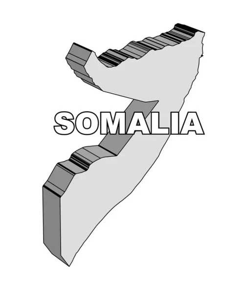 Obrys Mapy Země Arabské Ligy Somálsku — Stockový vektor