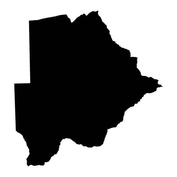 Botswana Outline Black Silhouette White Background — Stock Vector