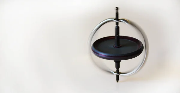 Child Toy Spinning Gyroscope Blurred Background — Stock Photo, Image