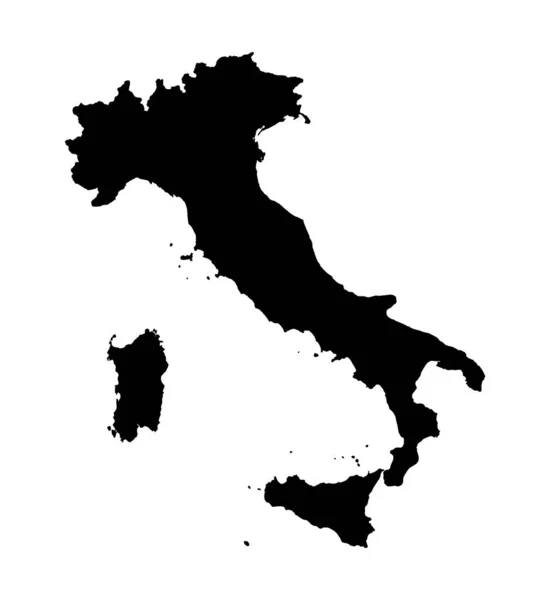 Vázlat Sziluett Térkép Olaszország Meg Egy Fehér Háttér — Stock Vector