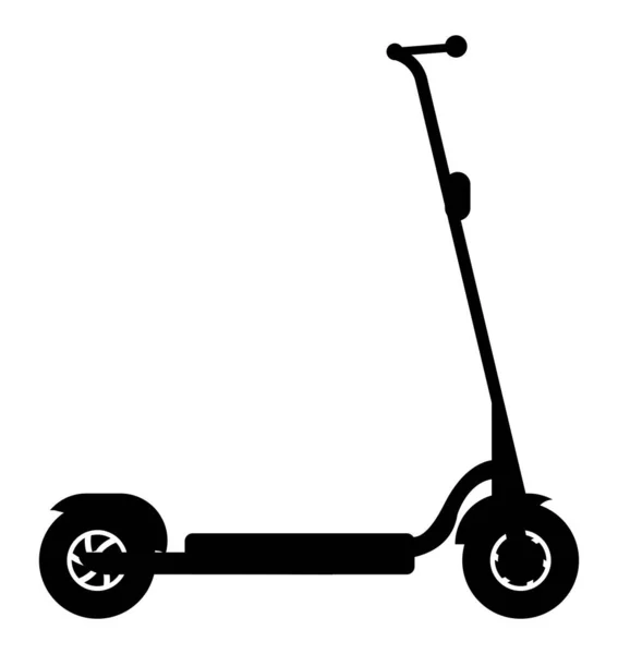 Silhueta Típico Tipo Scooter Silhueta Preta Fundo Branco — Vetor de Stock