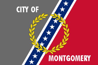 Montgomery şehrinin bayrağı Alabama ABD