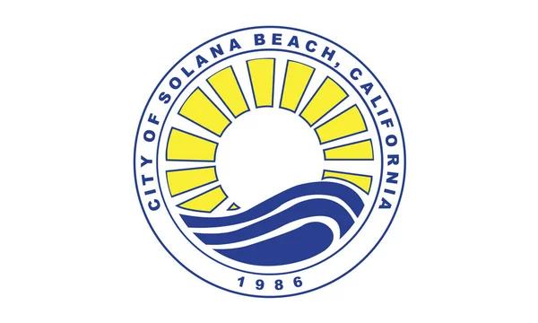 Vlag Van Stad Solana Beach California Usa — Stockvector