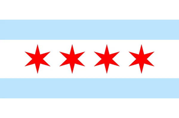 Vlag Zoals Aangenomen Door Stad Chicago — Stockvector