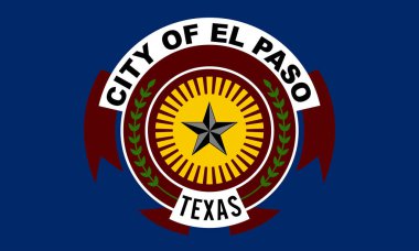 The flag of the city of El Paso Texas USA