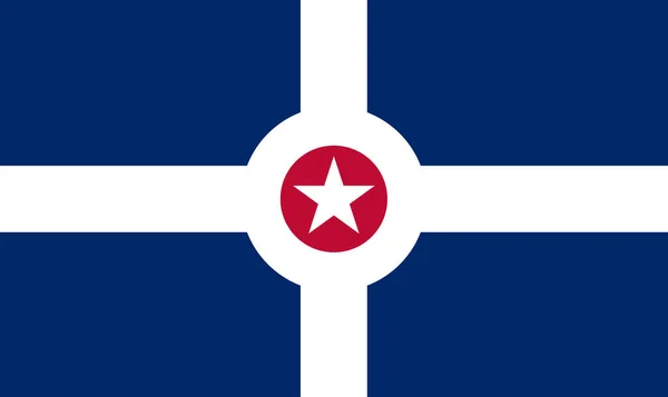 Bandera Ciudad Indianapolis Indiana Usa — Archivo Imágenes Vectoriales