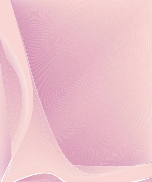 Een Roze Abstracte Achtergrond Met Curves Kopieer Ruimte — Stockvector