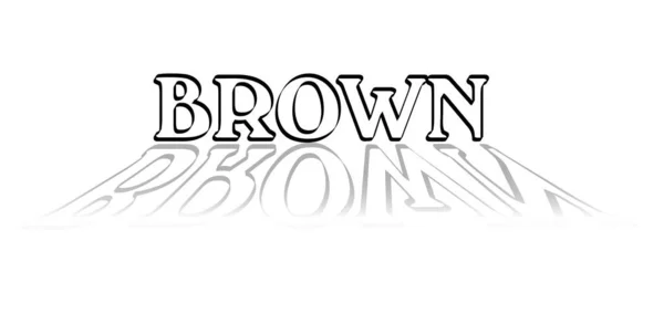 Family Surname Brown Large Letters Shadow Fronr — Stock Vector