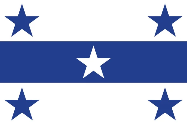 Vlag Van Gambier Eilanden Als Witte Achtergrond Met Blauwe Band — Stockvector