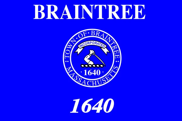 Флаг Города Брейнтри Штат Массачусетс Сша — стоковый вектор
