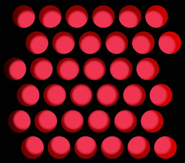 Uppsättning Hål Med Rött Svart Platta — Stock vektor