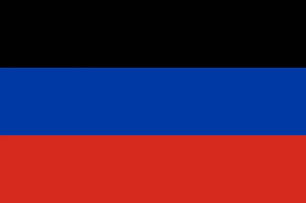 Bandeira República Popular Donetsk Nas Cores Nacionais —  Vetores de Stock