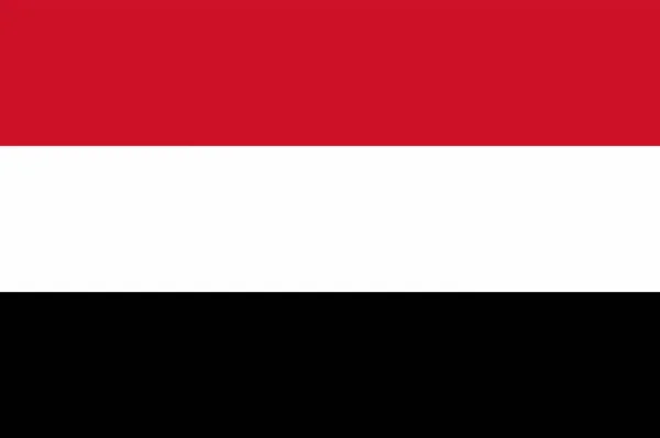 Bandeira Nacional Iémen Nas Cores Nacionais — Vetor de Stock