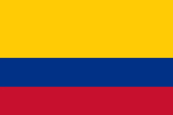 Bandera Nacional Columbia Rayas Color — Vector de stock