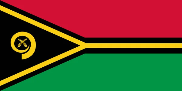 Bandera Vanuatu Nacional Rayas Color — Vector de stock