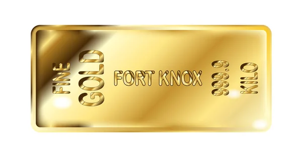 Fort Knox Kilo Ingot Fine Gold — Image vectorielle