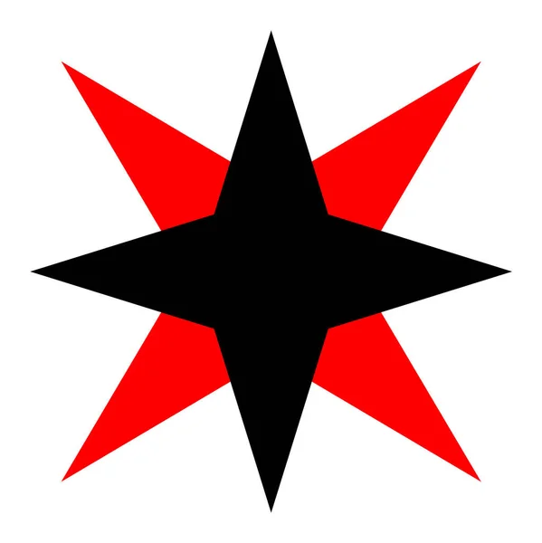 Typical Quaker Protestand Religious Star Icon White Background — Stockvektor